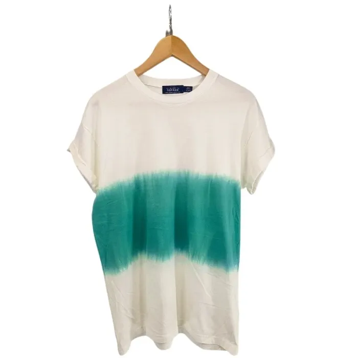 T-shirt tie and dye bleu turquoise /blanc oversize - Taille M - topman - Neuf A351