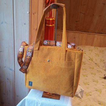 Sac velours côtelé couleur Orange 