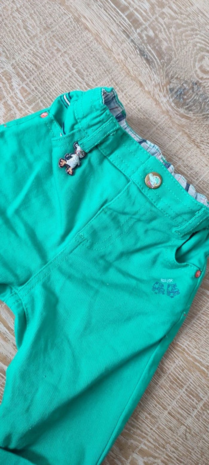 Pantalon sergent major 3 mois couleur menthe