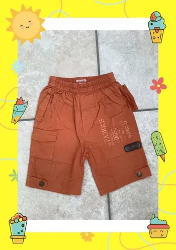 Pantacourt marron orange Orchestra 1 ans 12 mois