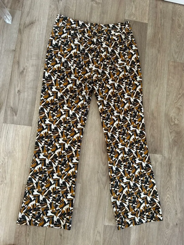 Week-end Maxmara ensemble tailleur pantalon +gilet barman imprimé femme, taille 38/40 - photo numéro 5