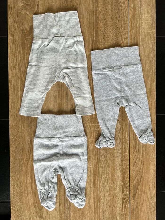Lot 3 pantalons naissance leggings Kiabi H&M 0 mois - photo numéro 2
