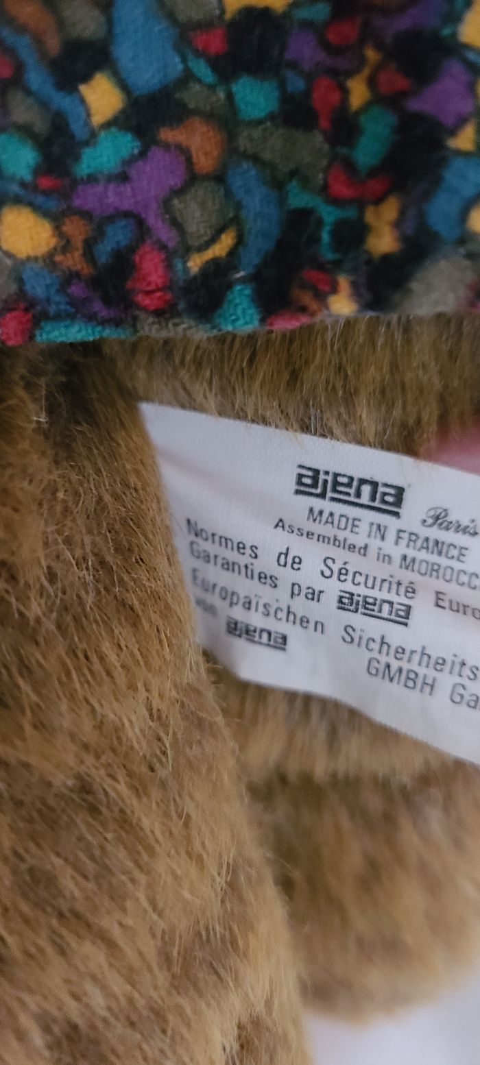Ours en peluche Ajena modèle Léon années 80 - photo numéro 2