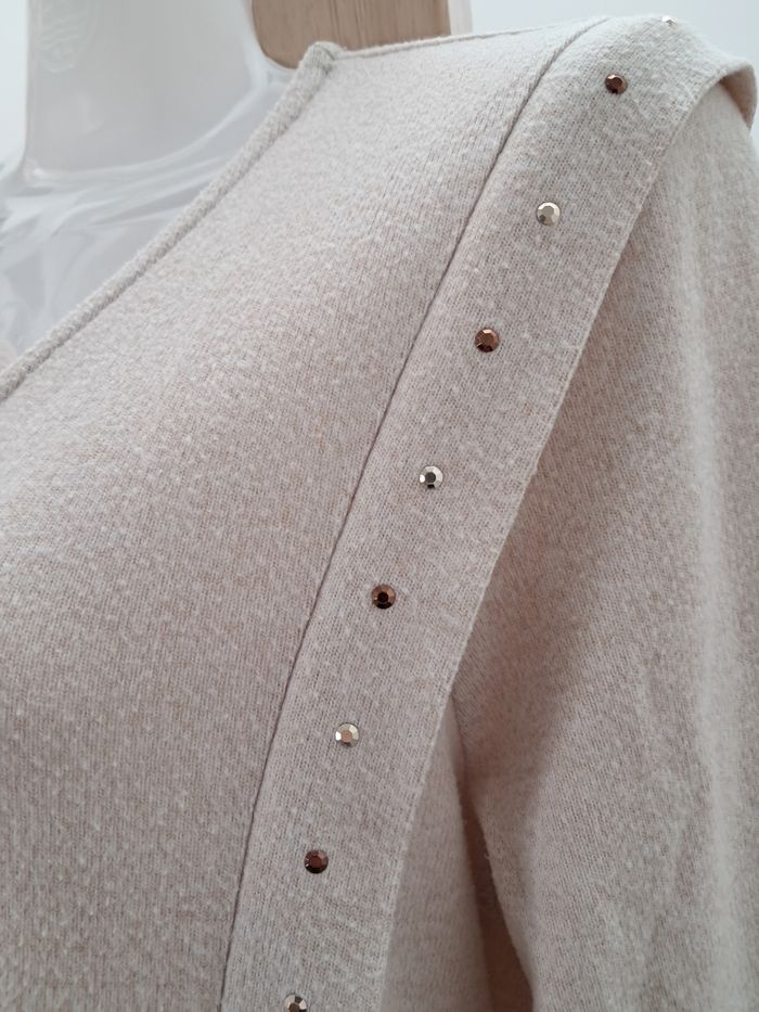 Pull femme couleur crème - photo numéro 3