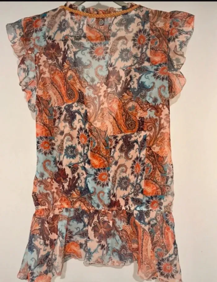 Blouse fluide bohème Black Mojito - Taille M 🌸 - photo numéro 3