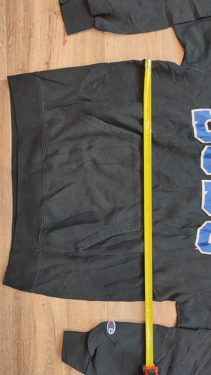 Vêtement Homme Sweatshirts Sweats pull à capuche noir Champion eco fleece taille M #Retrostreet - photo numéro 5