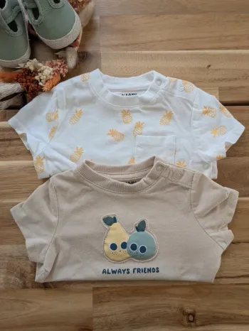 Lot de 2 tee shirts 3 mois mixte