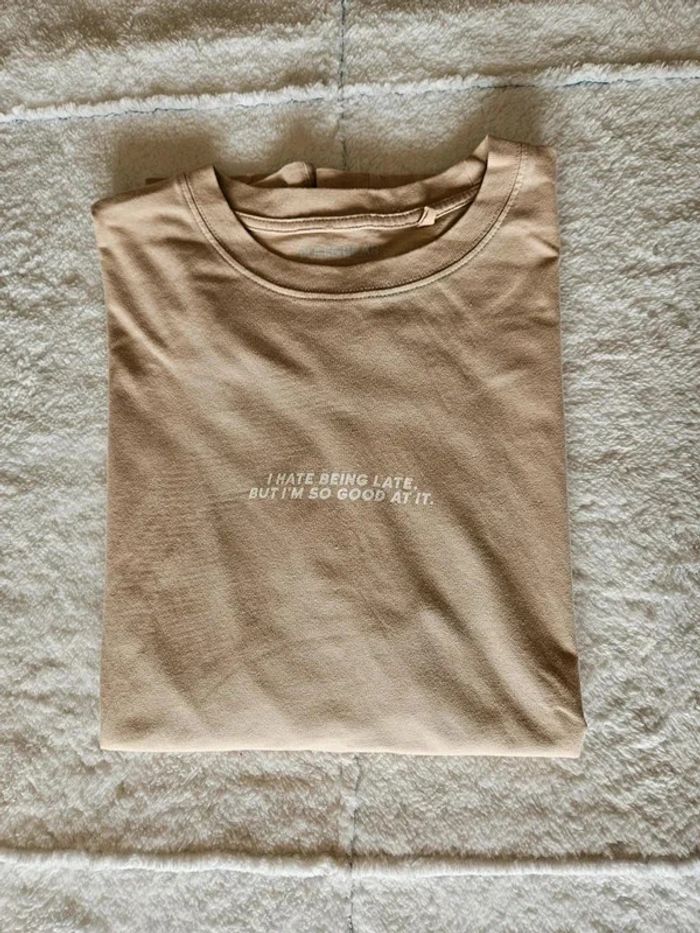 T-shirt beige - Pull & Bear