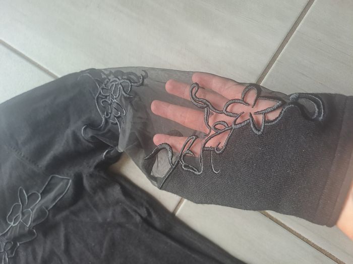 Pull noir avec transparence Taille 40 Heine - photo numéro 7