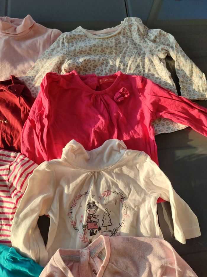 Lot t-shirt bébé fille 6 mois - photo numéro 5