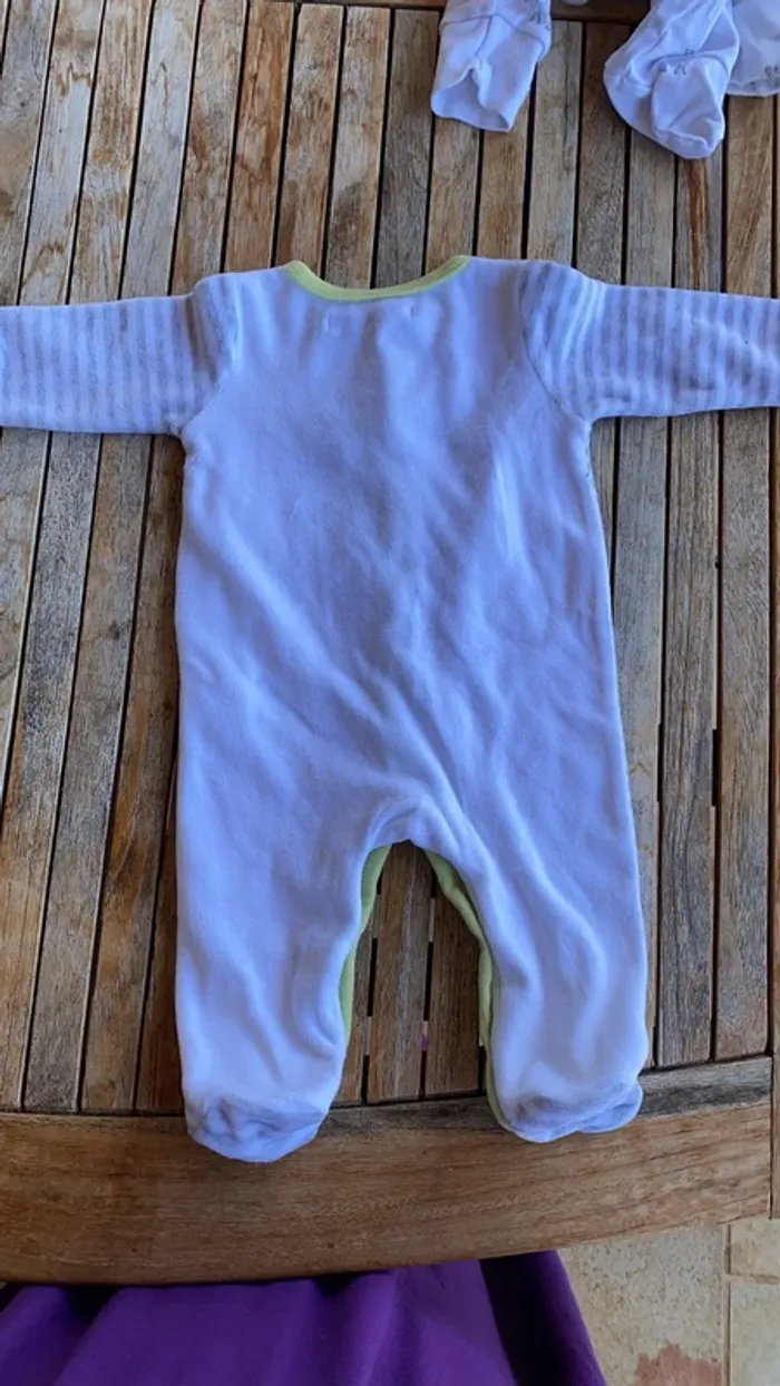 Lot de 4 pyjamas en velours - 3 mois - photo numéro 6