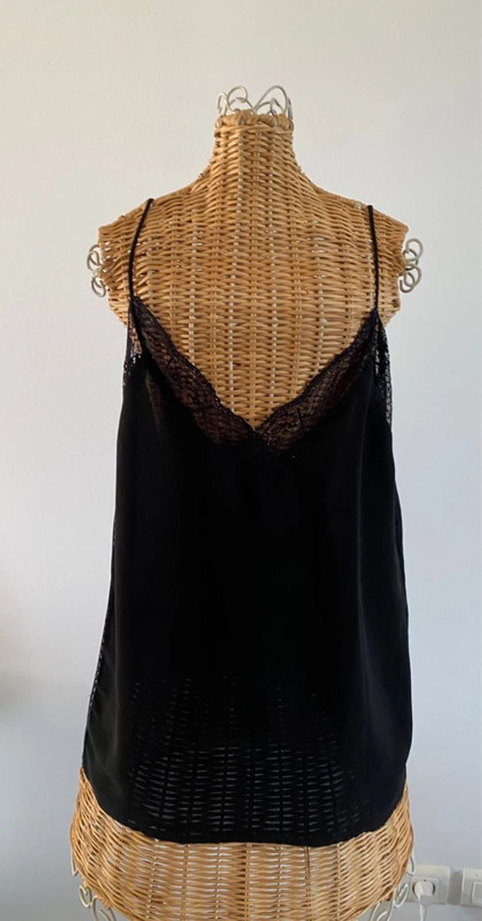 Top caraco Zara noir avec dentelle taille XS - photo numéro 7