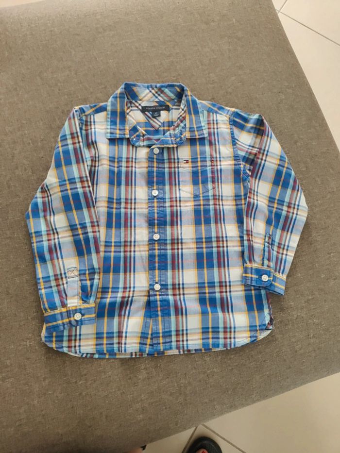Chemise à carreaux tommy Hilfiger 4 ans - photo numéro 4