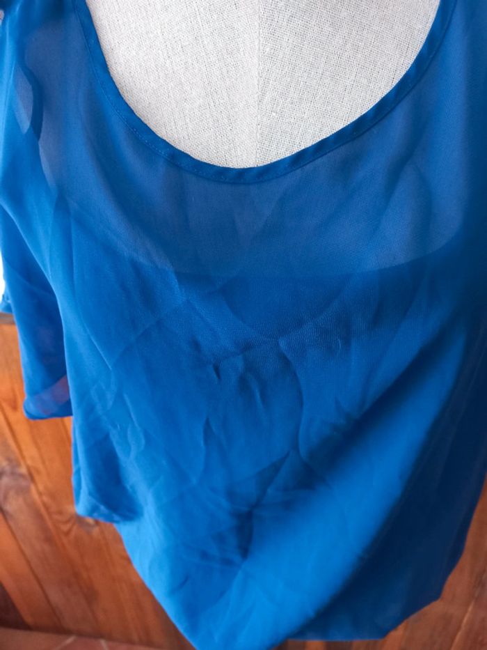 Blouse voile bleu - photo numéro 4