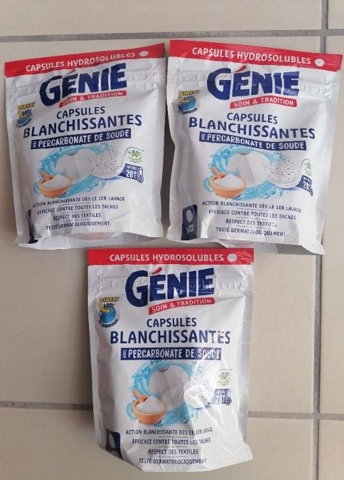 Capsules blanchissantes Génie