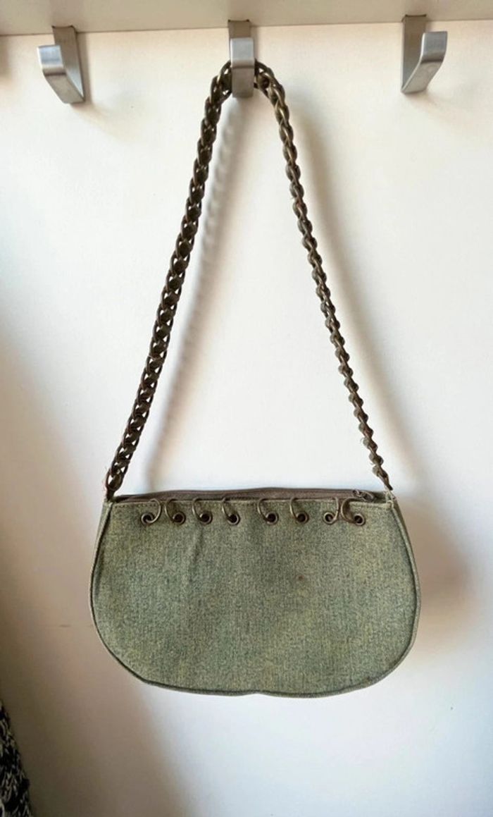 👜 petit sac à main aspect jean avec métal vintage - photo numéro 4