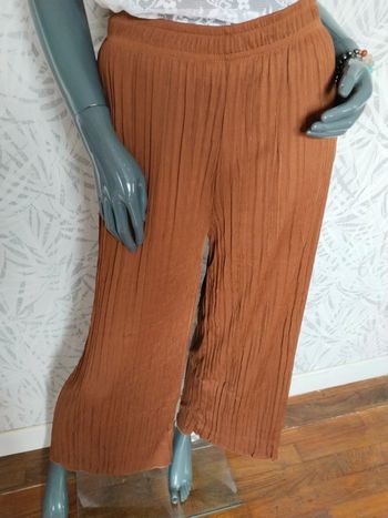 Sublime pantalon plissé wide legs femme taille 36 38 40 42 44 46