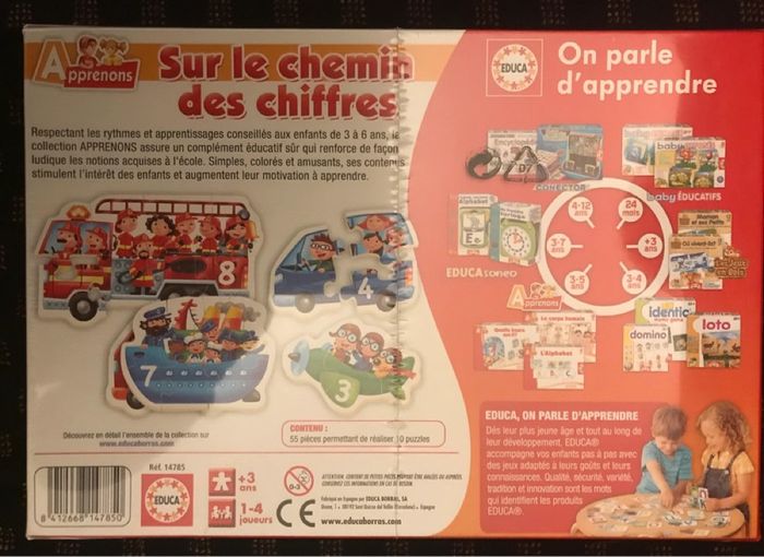 Kit Sur le Chemin des chiffres : Apprenons ·Neuf avec étiquette·Educa - photo numéro 3