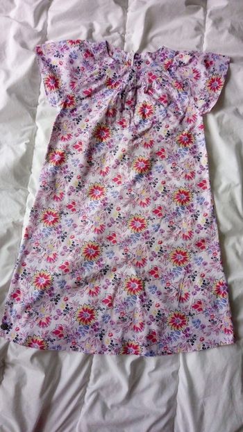 Jolie robe d'été manches courtes multicolore