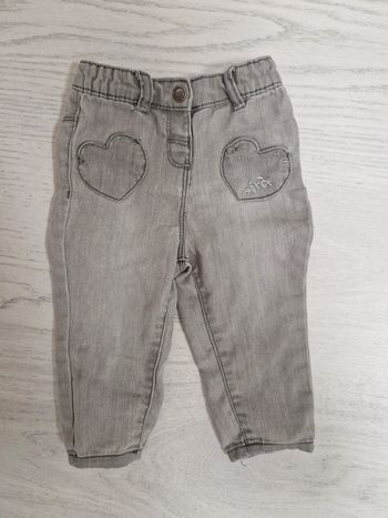 Jean gris fille 12m