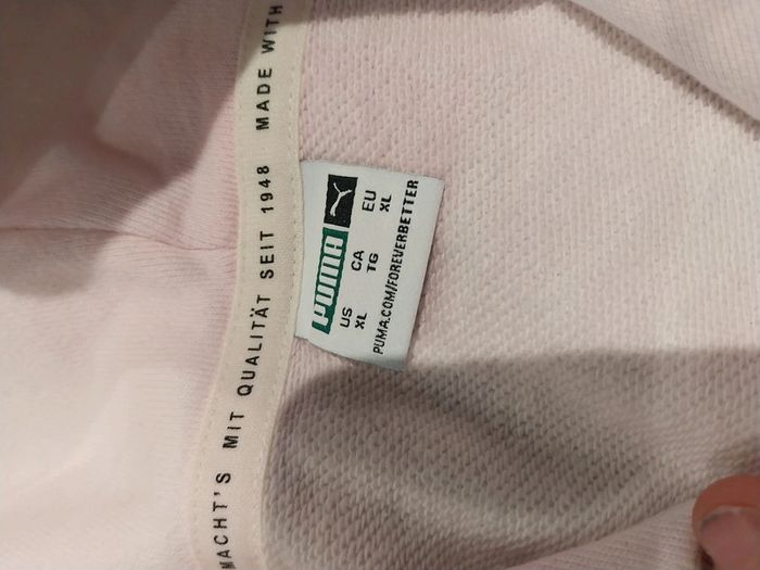 Pull puma blanc et rose XL en très bon état - photo numéro 7