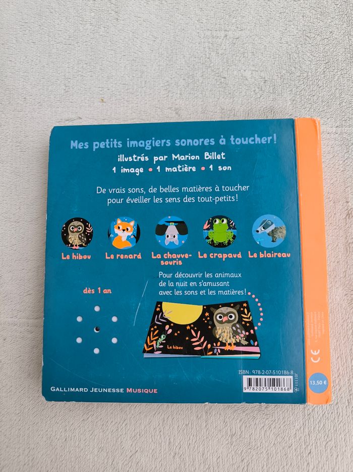 Livre sonore à toucher Écoute la nuit Gallimard - photo numéro 3