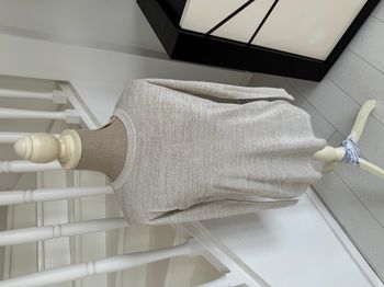 Pull Mango Basics crème et filaments dorés