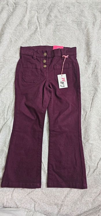 Pantalon fille 5 ans bordeaux Lilim – neuf avec étiquette