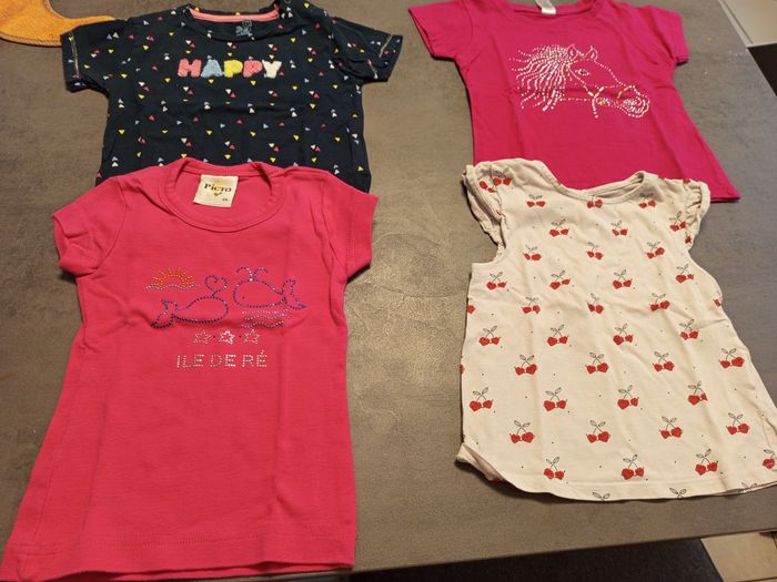 Lot t-shirt fille 2 ans - photo numéro 2