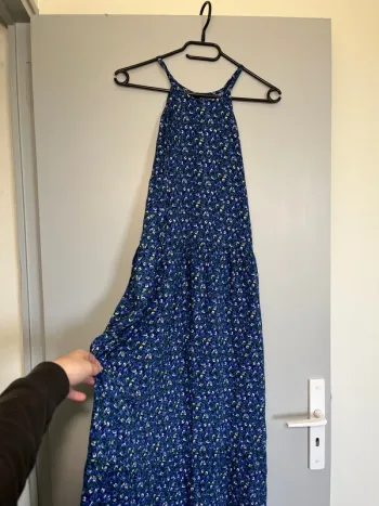 Robe longue bleue
