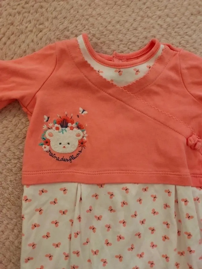 Pyjama rose et blanc sergent major 3 mois - photo numéro 2