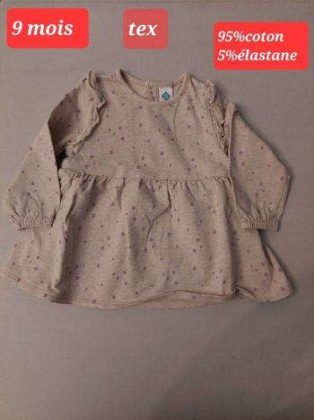 Robe 9 mois motif étoiles