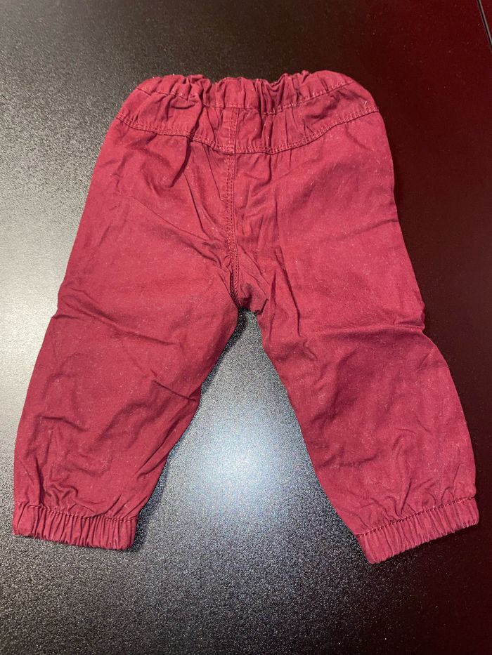 Pantalon droit bordeaux taille 9 mois - photo numéro 3