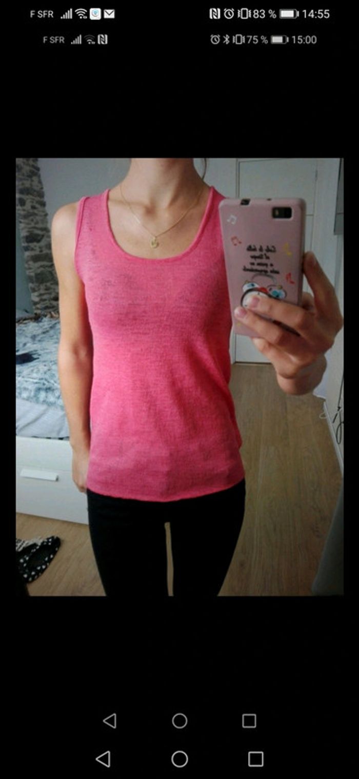 Top rose/ corail Mim T. S - photo numéro 2