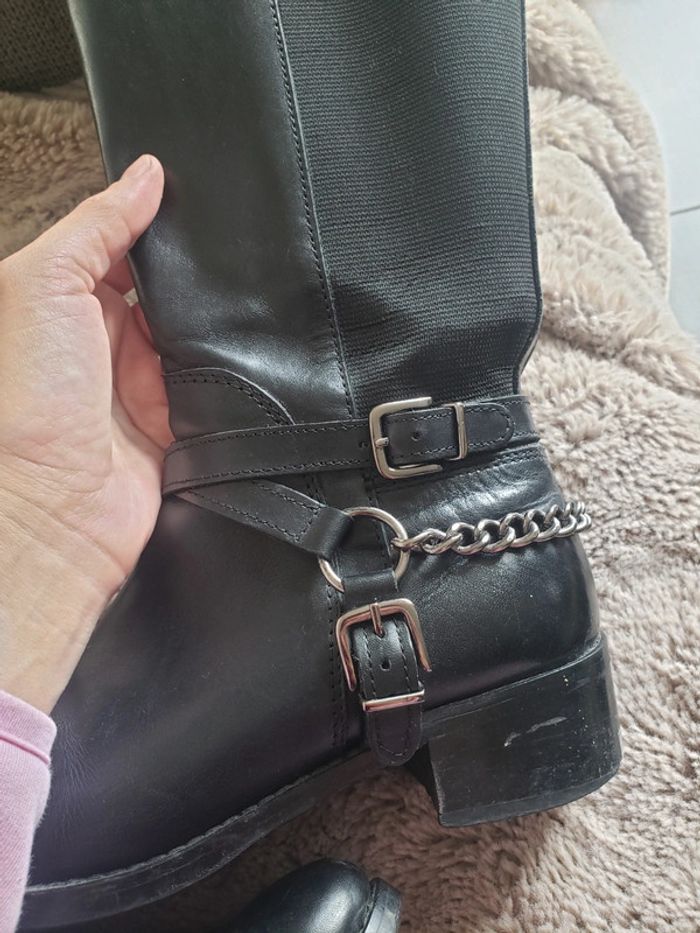 Botte cavaliere en cuir - photo numéro 4