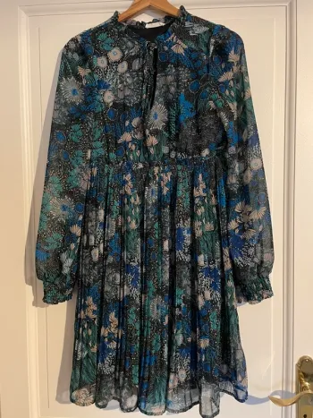 Robe 👗 bleu fleuries