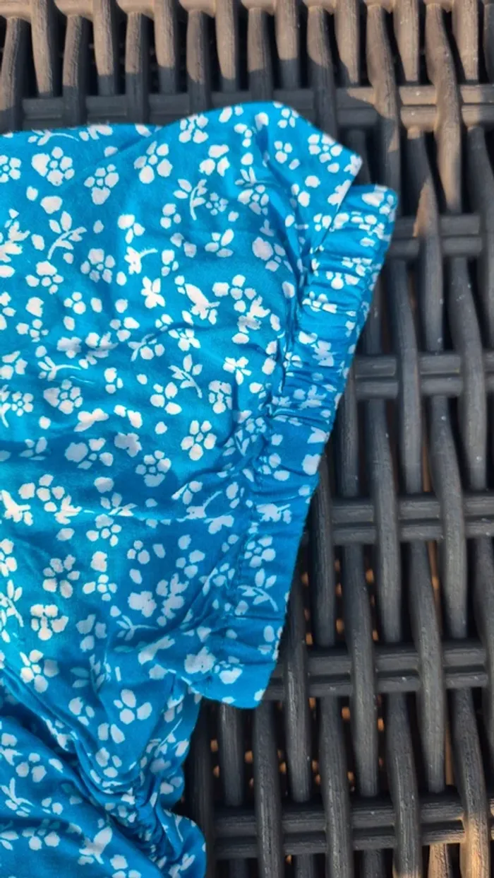 Top fleuri bleu 10 ans Gémo - photo numéro 4