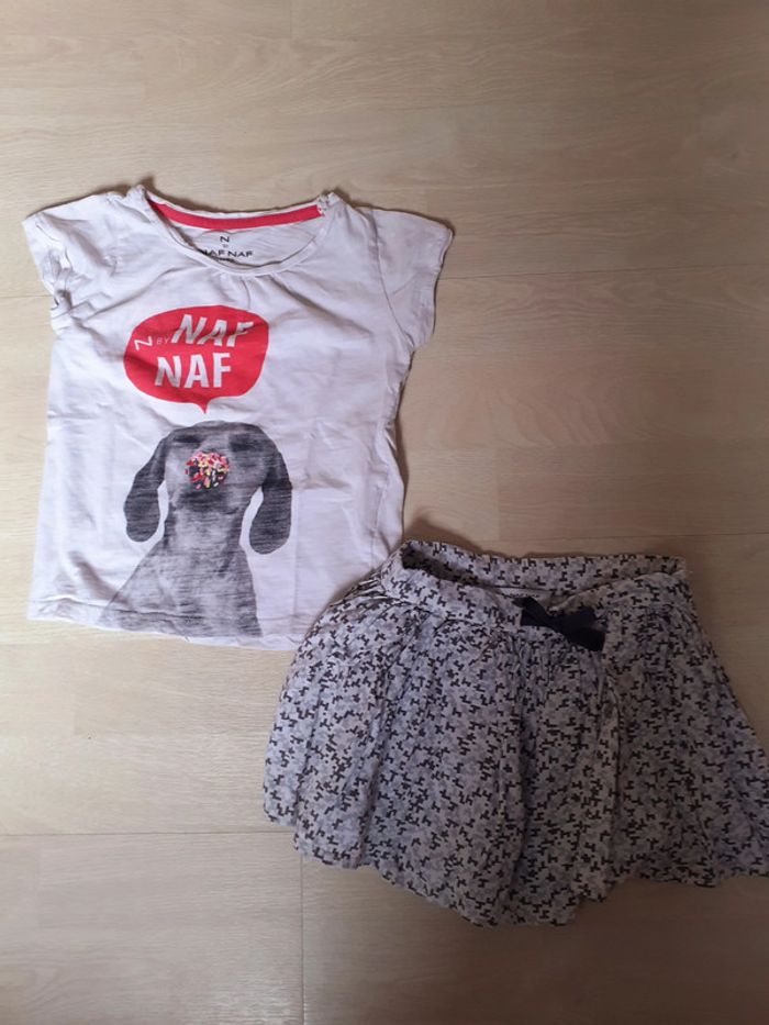 Jupe short et tee-shirt 4 ans - photo numéro 2