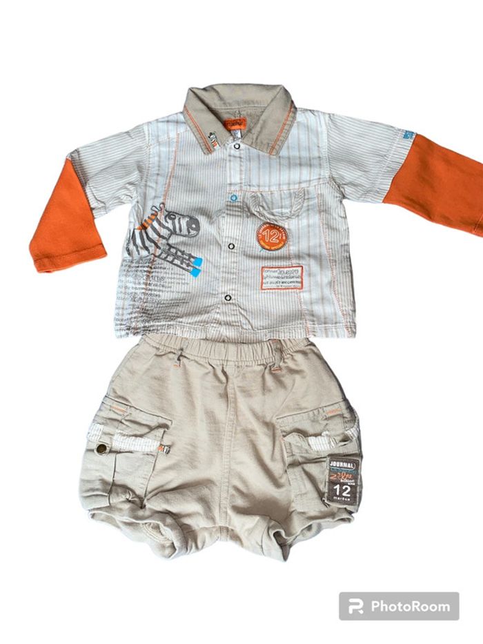 Chemise short 9/12 mois