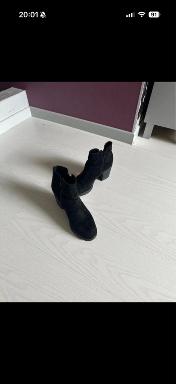 Bottes noir effet daim Esprit - photo numéro 3