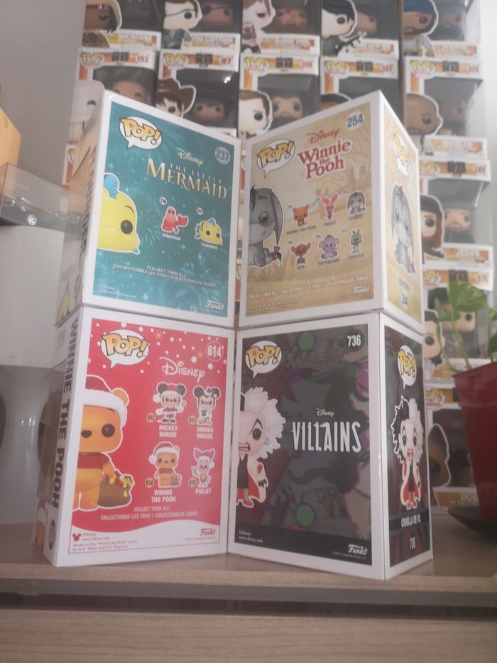 4 Funko Pop Disney Diamond Collection (Winnie, Polochon, Bourriquet, Cruella) - photo numéro 3