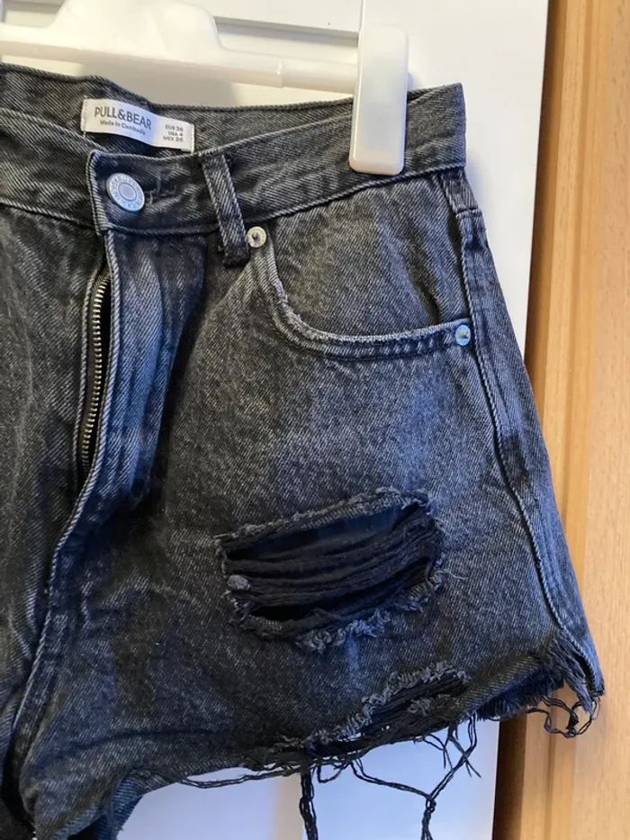 short en jean gris - photo numéro 3