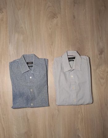 T.37-38 > S - lot 2 Chemises Galeries Lafayette bleues