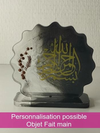 idée cadeau ornement bureau coiffeuse couvre tasse en résine abr029