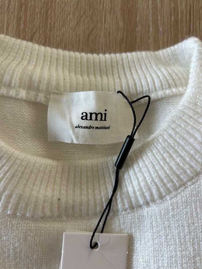 Pull Ami Paris noir et rouge - photo numéro 2