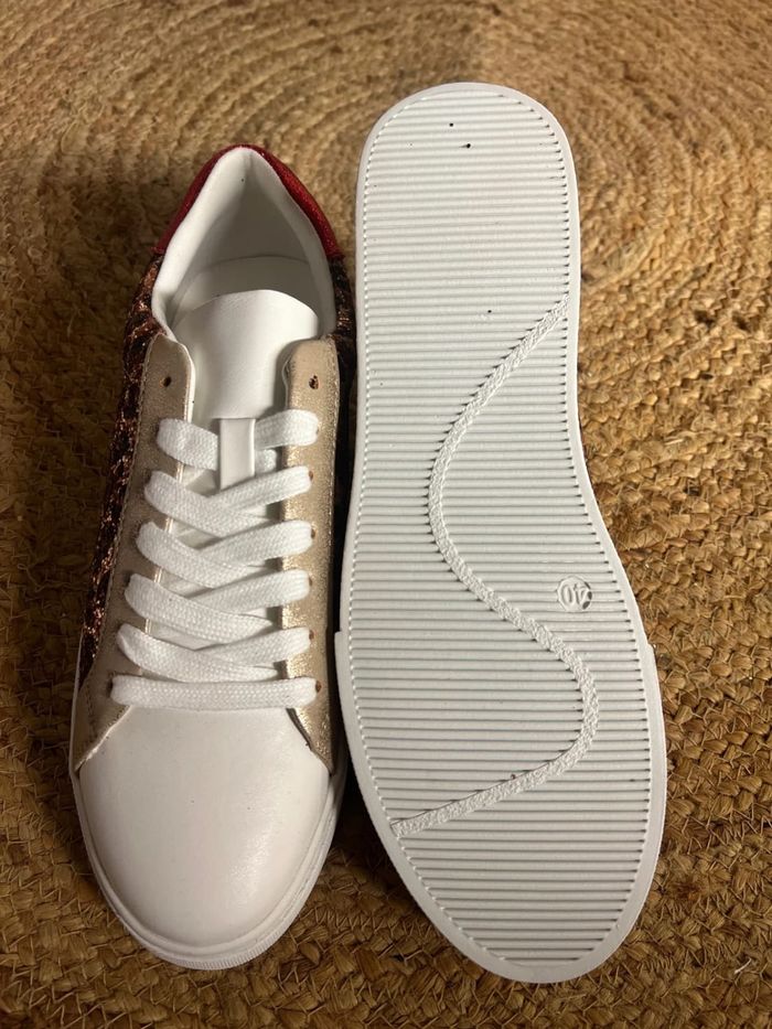Baskets femme Findlay taille 40 dorées à lacets - photo numéro 3