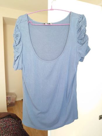 Tee shirt Bleu, manches courtes