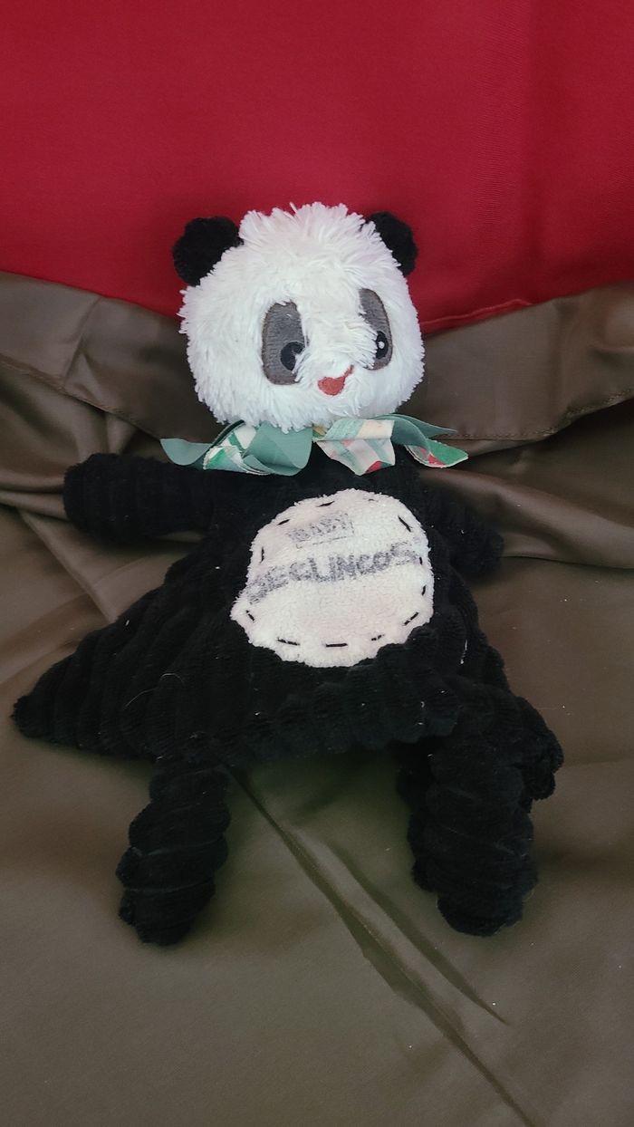 Doudou Le Panda Noir et Blanc DEGLINGOS - photo numéro 2