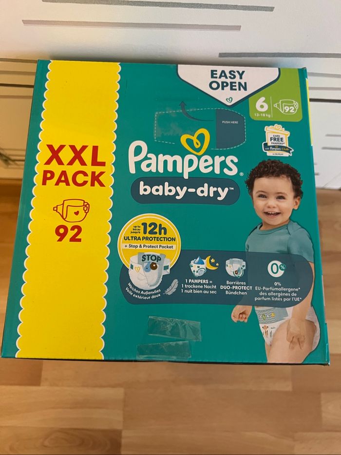 Couche Pampers Baby-dry taille 6 13-18kg 92 couches - photo numéro 6