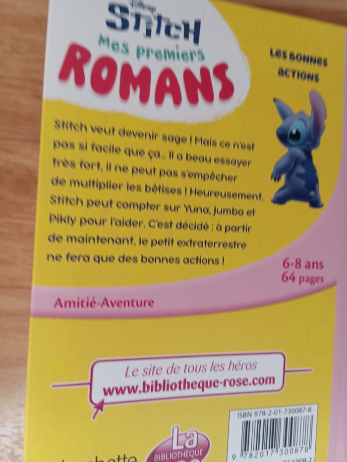 Livre premier roman Stitch tome 2 les bonnes actions - photo numéro 2